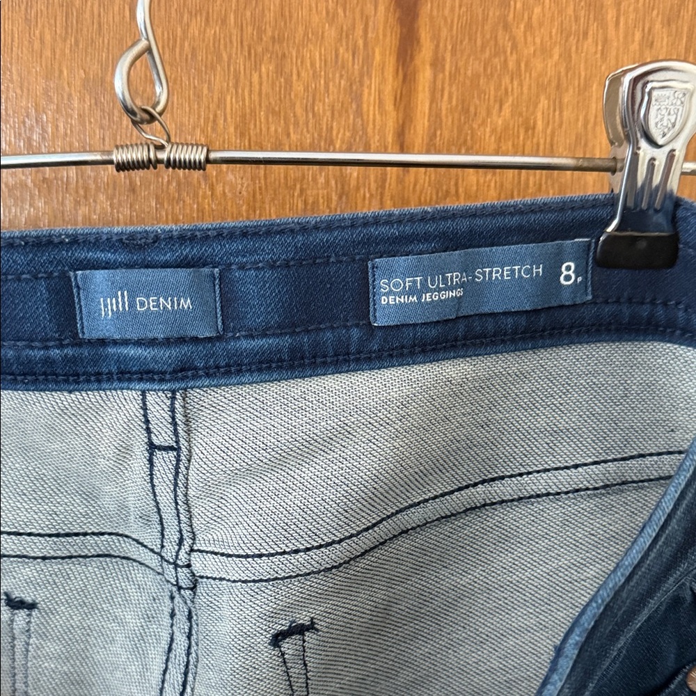 J. Jill Soft Ultra-Stretch Denim Jeggings - Navy